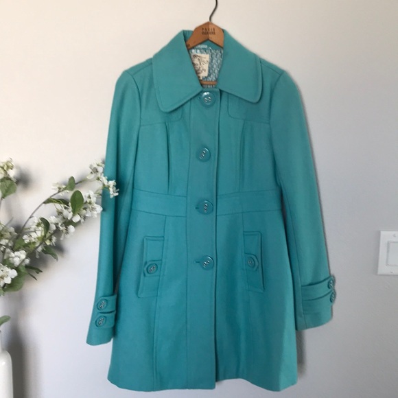 Tulle | Jackets & Coats | Tulle Turquoise Pea Coat | Poshmark